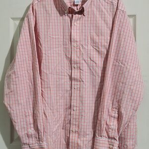L.L. Bean Men's Pink Plaid Button Down Shirt
